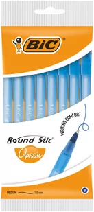BiC DŁUGOPIS ROUND STICK NIEBIESKI POUCH 8 928497 - Artykuły biurowe - miniaturka - grafika 2