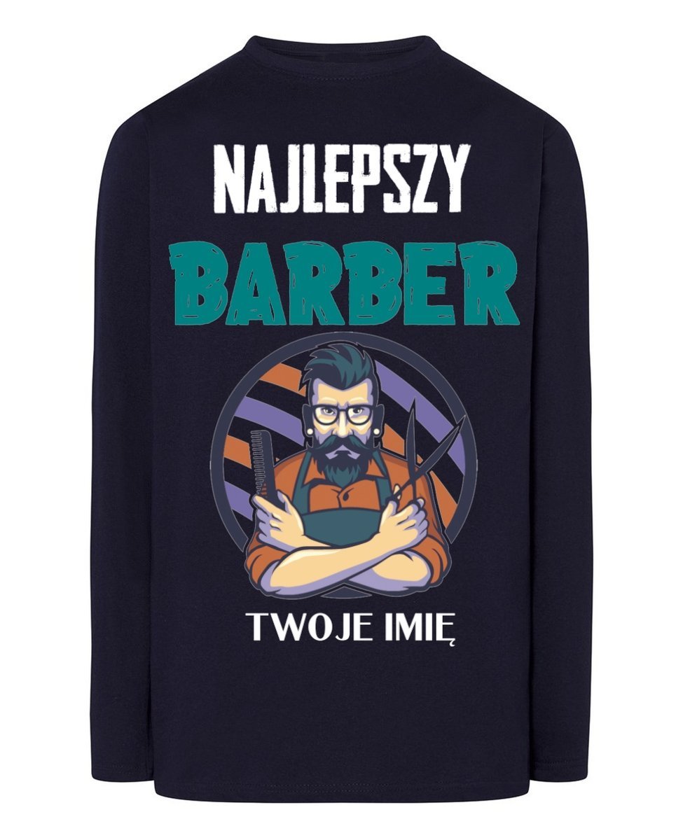 Longsleeve Najlepszy Barber Twoje Imię r.4XL