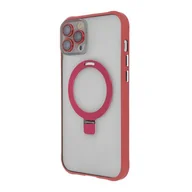 Etui i futerały do telefonów - Etui TECTO SHIELD Ring Secure Mag do Apple iPhone 15 Pro Max Przezroczysto-czerwony - miniaturka - grafika 1