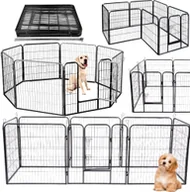 Sprzęt podróżny i transportery dla psów - Duży Metalowy Kojec Klatka Zagroda DLA PSA PSÓW ZWIERZĄT XXXL 8 PANELI - miniaturka - grafika 1