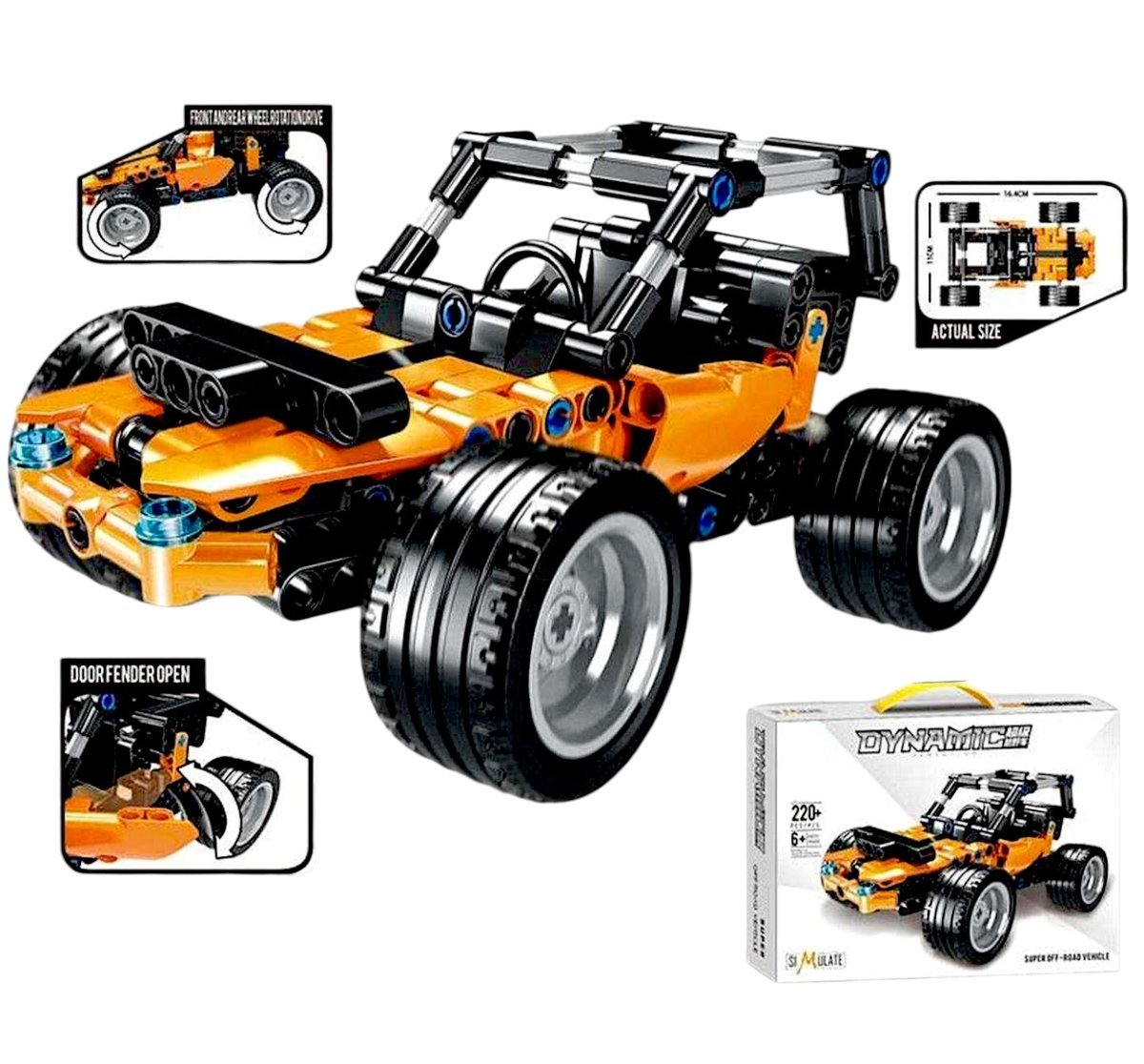 KLOCKI TECHNICZNE SUPER OFF-ROAD VEHICLE SAMOCHÓD TERENOWY 220+ ELEMENTÓW