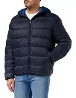 Kurtki męskie - Champion Legacy Outdoor-Hooded Tonal Logo Light Nylon Kurtka Mężczyźni, Blu Marino/Blu, L - miniaturka - grafika 1