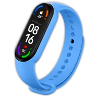 Akcesoria do smartwatchy - Pasek opaska silikonowa Vanfone do Xiaomi Mi Band 5/6, błękitny - miniaturka - grafika 1