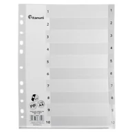 Segregatory - Titanum Przekładka numeryczna A4 szary 10 (IN10) - miniaturka - grafika 1