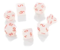 Gry planszowe - Kostki RPG Mroczny Czerwony Zestaw 7 Przezroczystych Kości - miniaturka - grafika 1