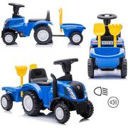 Jeździki dla dzieci - COIL COIL Coil traktor new holland jeździk z przyczepką niebieski C0359-BLUE - miniaturka - grafika 1