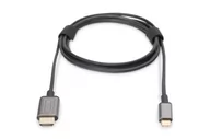 Adaptery i przejściówki - Digitus Kabel adapter USB Typ C 3.1 na HDMI 4K 30Hz metalowa obudowa HQ czarny 1.8m DA-70821 - miniaturka - grafika 1