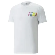 Koszulki męskie - Koszulka męska Puma SWXP GRAPHIC biała 53362302-S - miniaturka - grafika 1