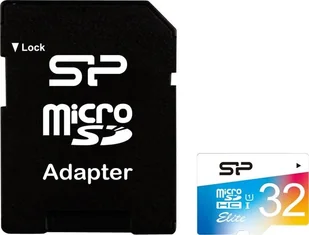Karta Silicon Power Colorful Elite MicroSDHC 32 GB Class 10 UHS-I SP032GBSTHBU1V20SP - Karty pamięci - miniaturka - grafika 1