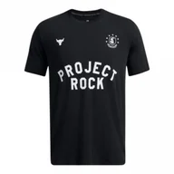 Koszulki sportowe męskie - Męska koszulka treningowa Under Armour Project Rock Ss Boh - czarna - UNDER ARMOUR - miniaturka - grafika 1