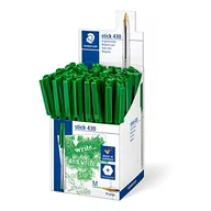Długopisy - Staedtler Stick 430 M-5CP5 długopis kulkowy średni - zielony (pudełko 50 szt.) - miniaturka - grafika 1