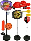 Koszykówka - KOSZ tablica DO KOSZYKÓWKI dzieci 3w1 DART WOREK BOKSERSKI dla dzieci - miniaturka - grafika 1
