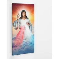 Ikony i obrazy sakralne - Jezusa Miłosiernego - obraz polycanvas, 70x140 - miniaturka - grafika 1