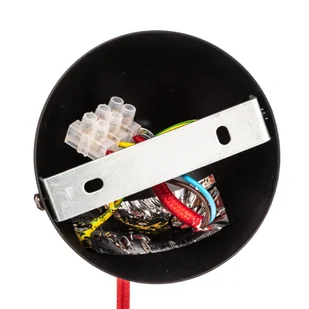 Lampa wisząca Bobi 1 czarna, kabel czerwony 1-pkt. - Lampy sufitowe - miniaturka - grafika 5