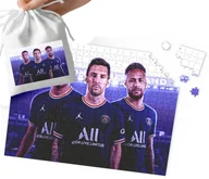 Puzzle - PUZZLE Lionel Messi Neimar Mbaape WZORY DLA MAŁEGO PIŁKARZA 110EL +WORECZEK - miniaturka - grafika 1