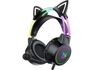 Słuchawki - Onikuma X15 Pro Kocie Uszy Czarny - miniaturka - grafika 1