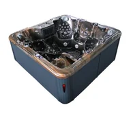 Baseny ogrodowe - HYDROSAN - Wanna SPA Jacuzzi ogrodowe z hydromasażem 6-osobowa 230x230 cm MAGMA GOLD OBUDOWA ANTRACYT SPA703A - miniaturka - grafika 1