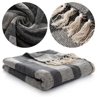 Koce - Koc 150x200 Bawełniany Boho Aredo 11 Czarny - miniaturka - grafika 1