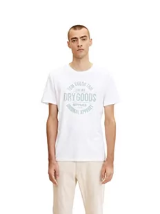 T-shirt męski TOM TAILOR z nadrukiem, 20000-Biały, L - Koszulki męskie - miniaturka - grafika 1