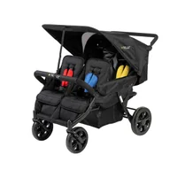 BabyTrold Trille Quadro Wózek do żłobka 4 osobowy czarny