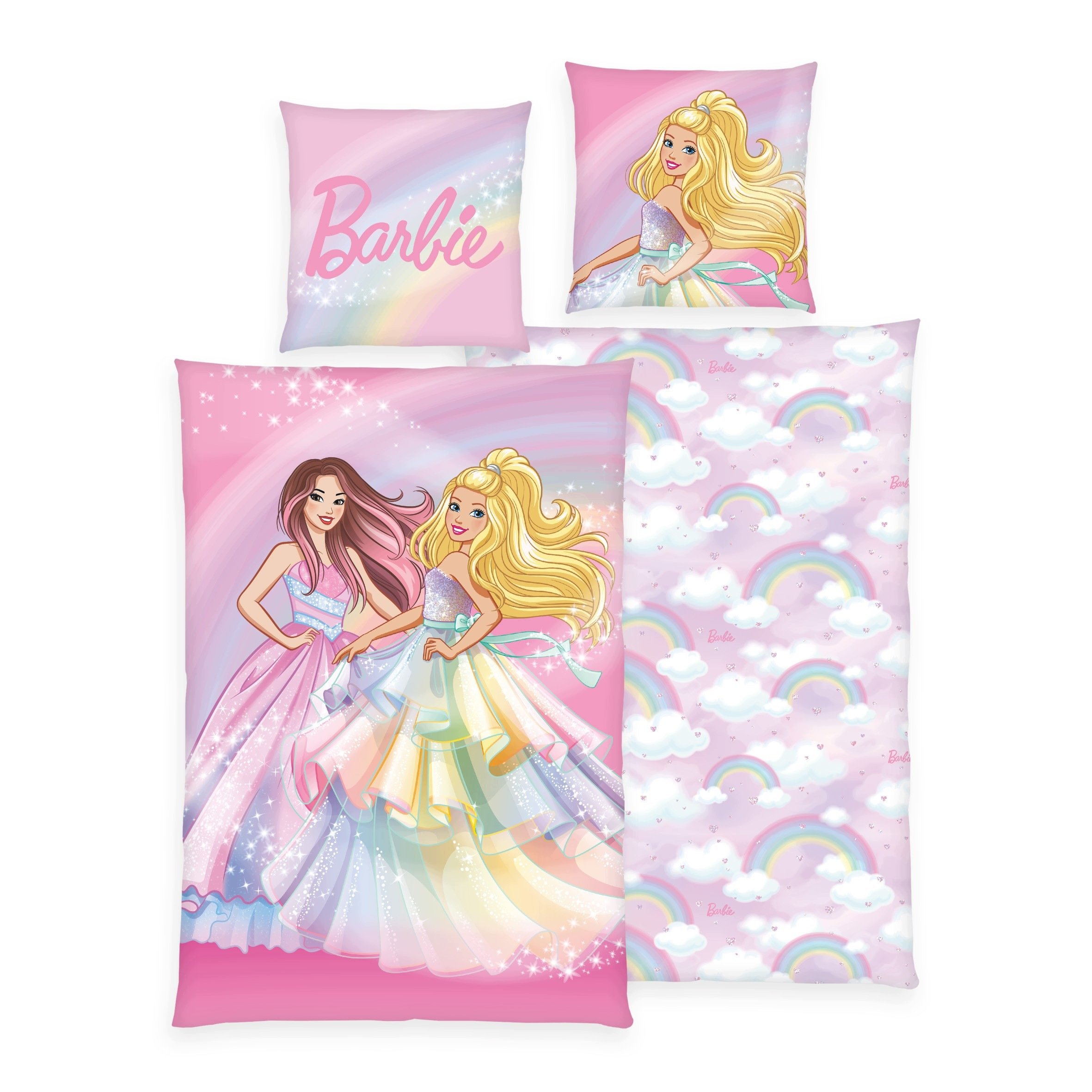 Pościel Barbi Barbie 140x200 różowa dziecięca do przedszkola