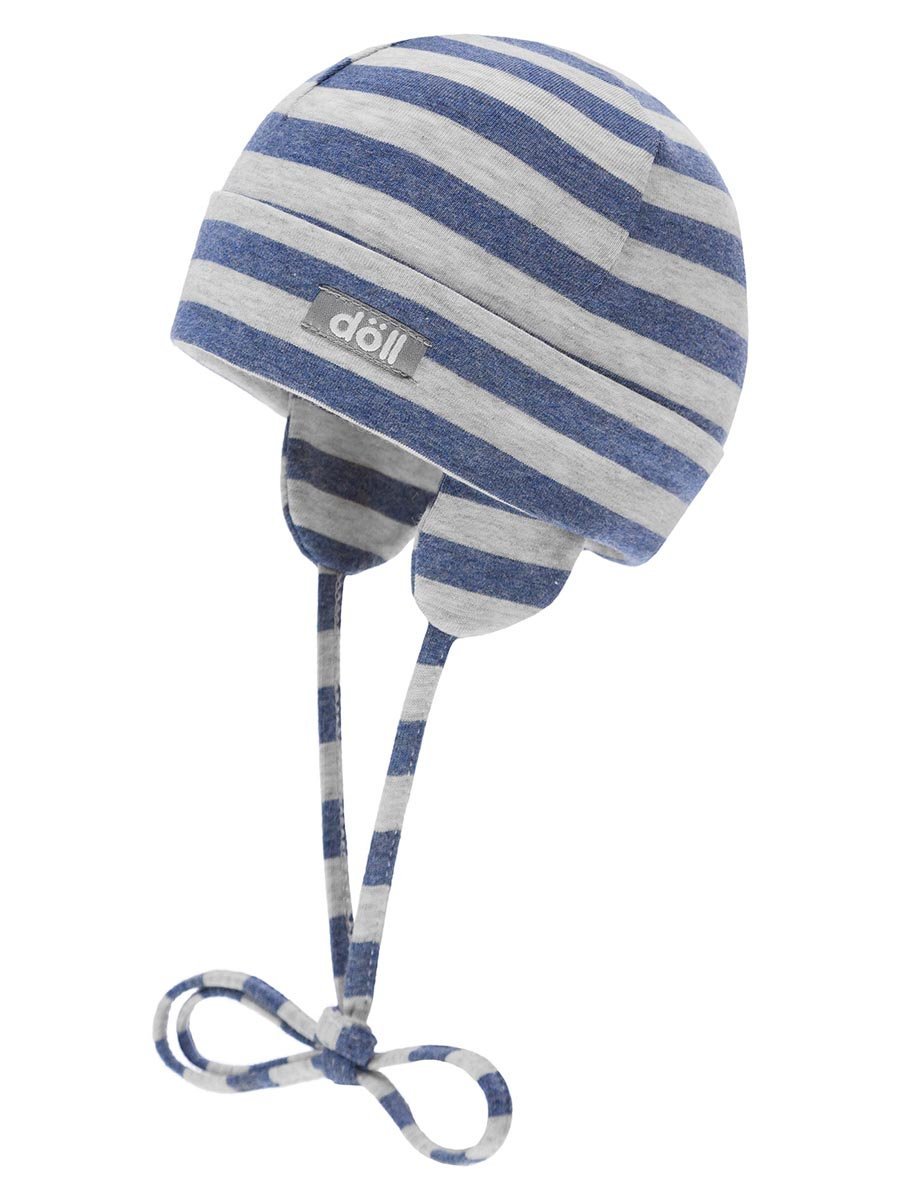 Chłopięca czapka w paski niebieska Döll r.49