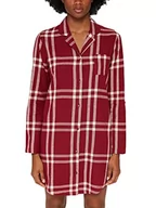 Piżamy damskie - ESPRIT Damska koszula nocna flanelowa w kratkę Nw BCi L-SLV Koszula nocna, Cherry Red 3, M, Czerwieśniowa 3 - miniaturka - grafika 1