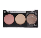 Bronzery i konturowanie twarzy - HEAN SCULPTING FACIAL PALETTE Paletka do modelowania twarzy 3 kolory - - miniaturka - grafika 1