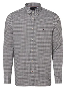 Tommy Hilfiger Koszula męska Mężczyźni Slim Fit Bawełna czarny|biały w kratkę, M - Koszule męskie - miniaturka - grafika 1