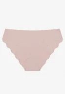 Majtki damskie - Jasnofioletowe Majtki Bezszwowe Typu Figi Ozdobione Falbanką Veloti - Renee - miniaturka - grafika 1