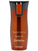 Kubki termiczne - Kubek termiczny z grawerem Contigo West Loop 2.0 470 ml - PomaraĹczowy - miniaturka - grafika 1