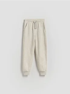 Reserved - Bawełniane spodnie jogger - beżowy - Spodnie i spodenki dla chłopców - miniaturka - grafika 1