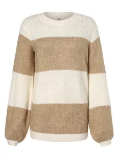 soyaconcept - Sweter damski z dodatkiem alpaki  SC-Gunna 5, beżowy|brązowy - soyaconcept® - Swetry damskie - miniaturka - grafika 1