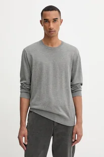 Calvin Klein sweter bawełniany męski kolor szary lekki LV040BM343 - Swetry męskie - miniaturka - grafika 1