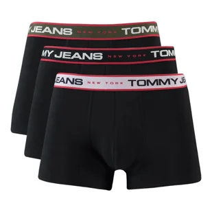 TOMMY HILFIGER BOKSERKI MĘSKIE 3P TRUNK DIFF WB CZARNE r.L - Majtki męskie - miniaturka - grafika 1