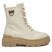 Botki damskie - Trapery PINKO Mia 11 SD0141 P001 Écru - miniaturka - grafika 1