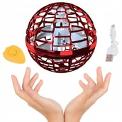 Zabawki zdalnie sterowane - LATAJĄCA KULA STEROWANA RĘKĄ UFO ŚWIECĄCE FLYING SPINNER ŁADOWARKA USB - miniaturka - grafika 1