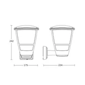 Lampy ogrodowe - STEINEL L 10 kinkiet zewnętrzny czarny - miniaturka - grafika 1