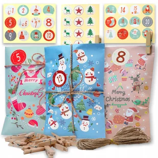 ŚWIĄTECZNY KALENDARZ ADWENTOWY XXL ZESTAW NA BOŻE NARODZENIE DUŻY PREZENT - Ozdoby bożonarodzeniowe - miniaturka - grafika 1