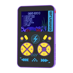 Konsola z powerbankiem YLW Gaminja, 2 w 1, fioletowa - Konsole i gry retro - miniaturka - grafika 1