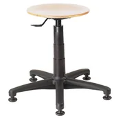 Pozostałe wyposażenie warsztatu - Meva Stołek taboret obrotowy warsztatowy na stabilnej podstawie bez kółek 4554 - miniaturka - grafika 1