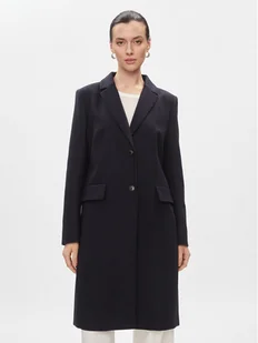 Tommy Hilfiger Płaszcz wełniany Classic Light Wool Blend Coat WW0WW41662 Granatowy Regular Fit - Płaszcze damskie - miniaturka - grafika 1