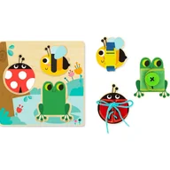 Zabawki zręcznościowe - Tooky Toy Drewniana Tablica Edukacyjna Sorter Trening Ćwiczenia Sznurek Guzik Klamerka - miniaturka - grafika 1