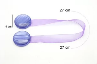 Upinacz dekoracyjny z magnesem koło fioletowy x2 - Akcesoria do wystroju okien - miniaturka - grafika 1