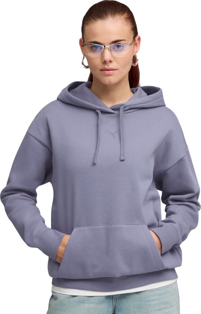 Puma Bluza damska Puma ESS Centered Cat Logo Relaxed Hoodie fioletowa 692917 65 L