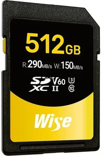 CARD Wise SDXC UHS-II V60 512GB R:290MBs / W:150MBs WI-SD-S512 - Karty pamięci - miniaturka - grafika 1