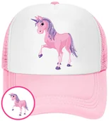 Czapki i chusty sportowe męskie - CZAPKA Z DASZKIEM JEDNOROŻEC DLA DZIECI SIATKA RÓŻOWA BEJSBOLÓWKA - miniaturka - grafika 1