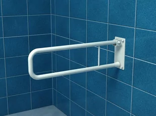 Makoinstal Poręcz uchylna łukowa dla niepełnosprawnych UR7 70 cm stal węglowa emaliowana UR7 - Akcesoria łazienkowe - miniaturka - grafika 3