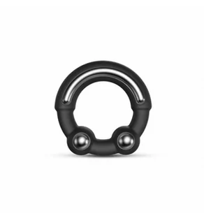 Marc Dorcel Stronger Ring Cockring Black - Pierścienie erekcyjne - miniaturka - grafika 4