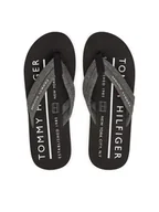 Klapki i japonki męskie - Tommy Hilfiger Japonki Hilfiger Chambray Beach Sandal FM0FM05751 Szary - miniaturka - grafika 1